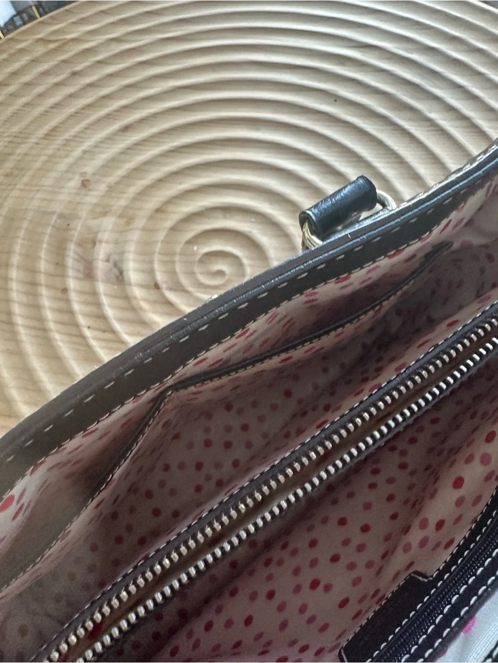 kate spade black leather satchel with silver hardware